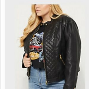 Faux leather jacket
